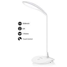 Photo 1 of AFROG Multifunctional Small Desk Lamp,2000mAh Battery Operated Desk Lamps,6W Desk Light, 3 Color Modes, 60 pcs LEDs, Touch Control, Flexible Gooseneck, Eye-Caring Desk Lighting with Adapter

