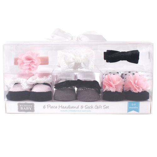 Photo 1 of Hudson Baby Headband and Socks Gift Set, Little Lady, One Size
