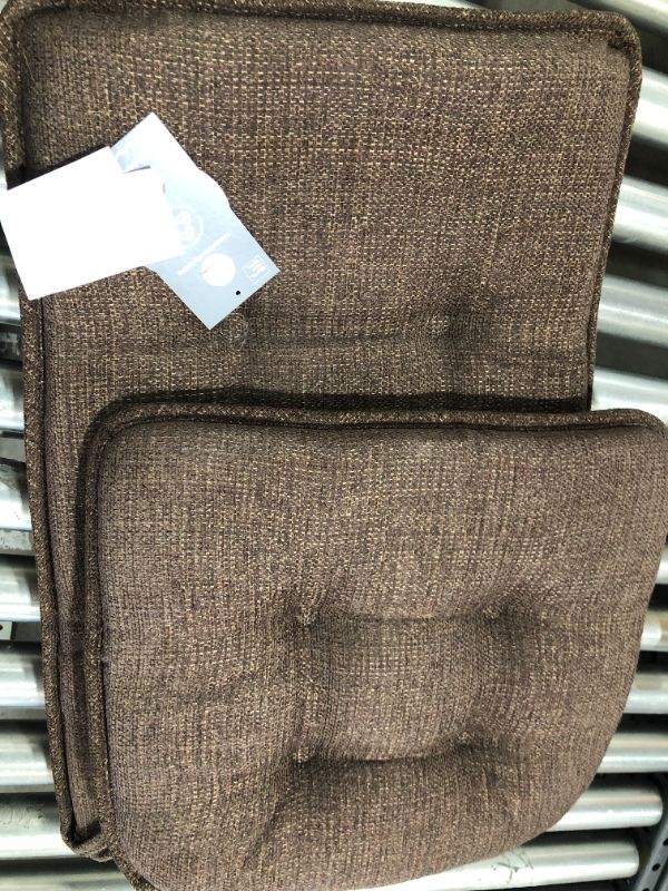 Photo 1 of Brown Outdoor Seat Cushion w/ Back Pillow