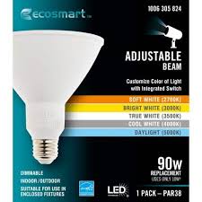 Photo 1 of 90-Watt Equivalent PAR38 Dimmable CEC Adjustable Beam Flood LED Light Bulb with Selectable Color Temperature (1-Pack)
