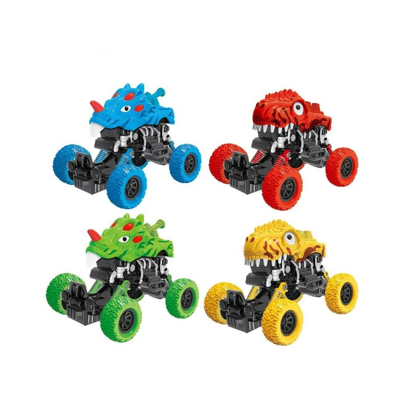 Photo 1 of ToyVelt Dinosaur Pull Back Cars Toys - 4-Pack Colorful Dinosaur Car Toy Mini ...
