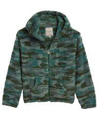 Photo 1 of Lucky Brand Big Girls Camo Print Sherpa Zip Hoodie--- medium
