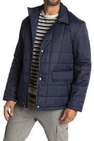 Photo 1 of COLE HAAN Men's Insulated Box Quilt Jacket In Navy-- medium
