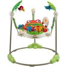 Photo 1 of Fisher-Price Rainforest Jumperoo, freestanding baby activity center with lights, music, and toys
