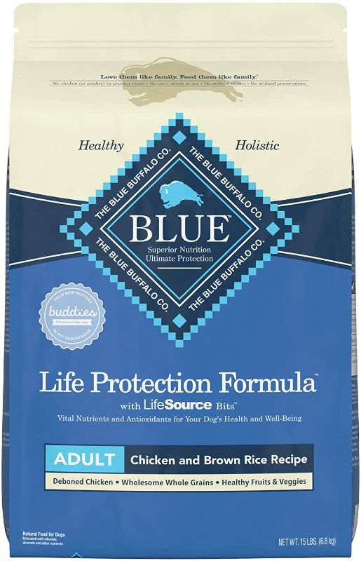 Photo 1 of Blue Buffalo Life Protection Formula Natural Adult Dry Dog Food, Chicken and Brown Rice 15-lb