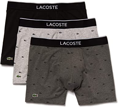 Photo 1 of Lacoste Men's Casual Allover Croc 3 Pack Cotton Stretch Boxer Briefs
Size M