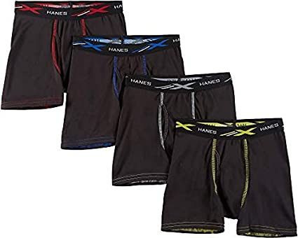 Photo 1 of Hanes Kids Boys' X-Temp 4-Pack Boxer Briefs 3 PACK 
SIZE - Large
