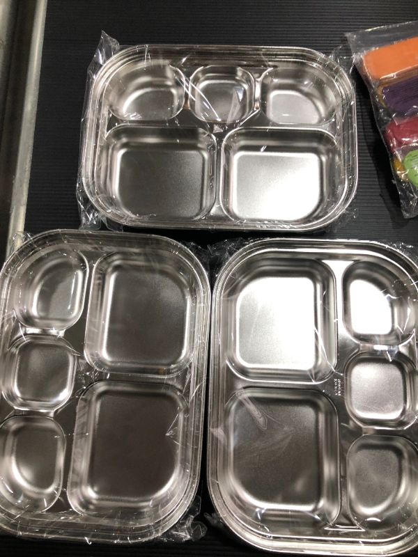 Photo 1 of 5-Course Steel Lunch Plates 3pk