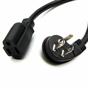 Photo 1 of 1-Foot Flat Plug Angled Extension Power Cable