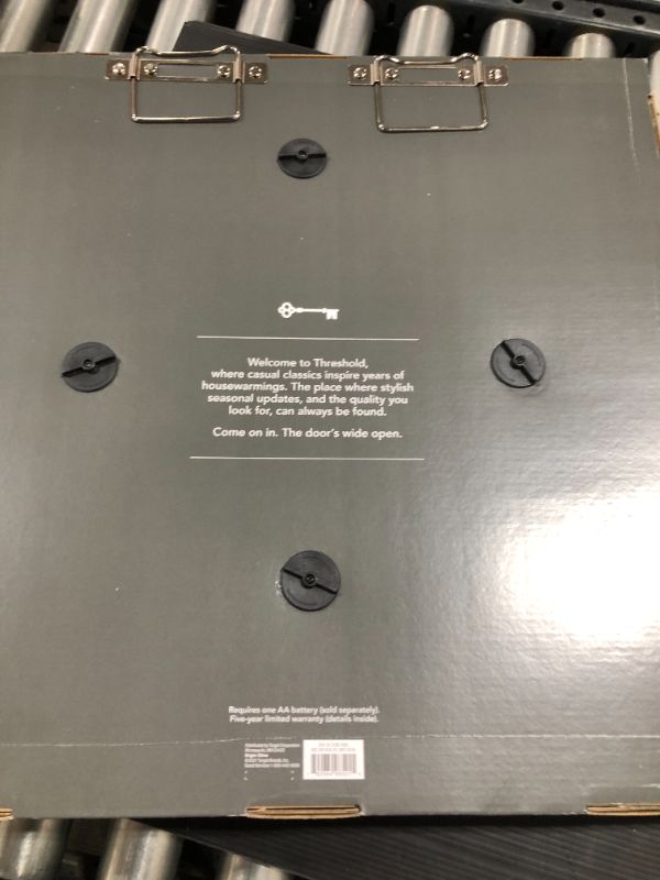 Photo 1 of 20" Wood Wall Clock Brass - Threshold™


