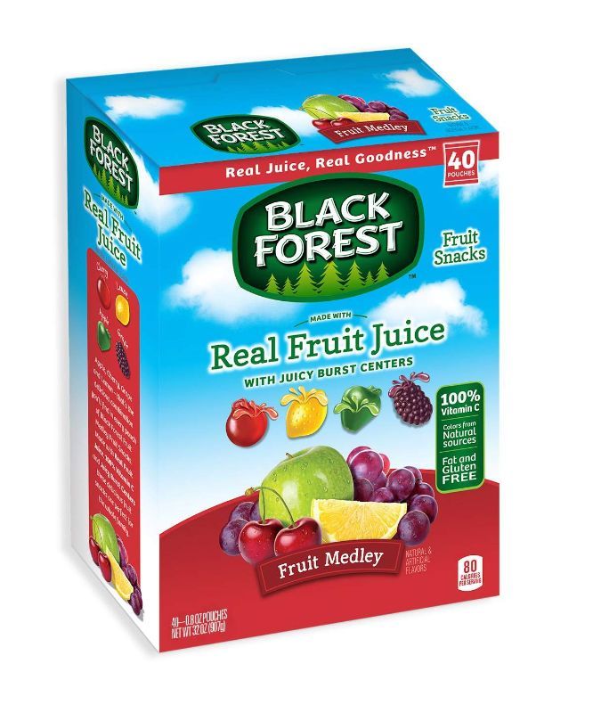 Photo 1 of 3 BOXES BLACK FOREST 0.8 OUNCE MEDLEY FRUIT SNACK, 40 COUNT PER PACK---09-24-2021
