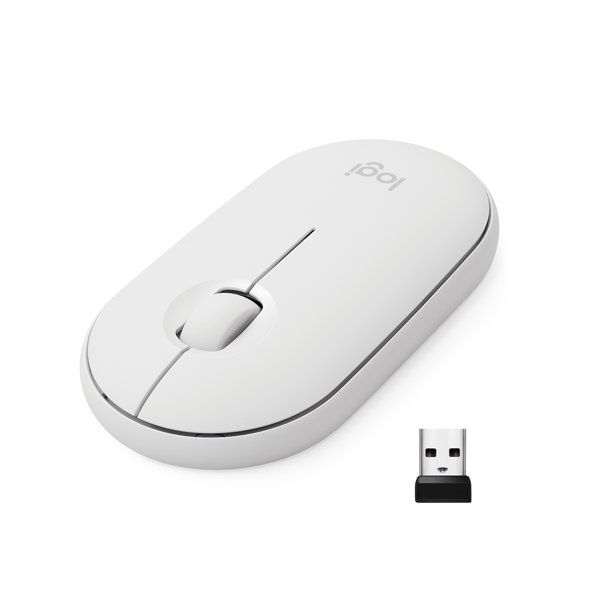 Photo 1 of Logitech Slim Wireless Bluetooth Mouse for iPad - Off-White
