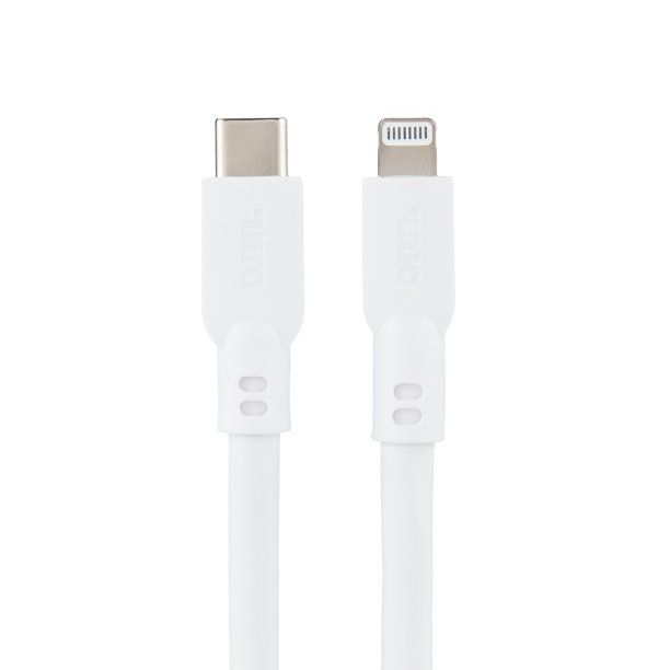 Photo 1 of onn. 10' Lightning to USB-C Cable, White
