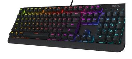 Photo 1 of onn. Gaming Mechanical Keyboard with Blue Switches, Adjustable 16.8M LED Lighting (Software for Windows Only)
