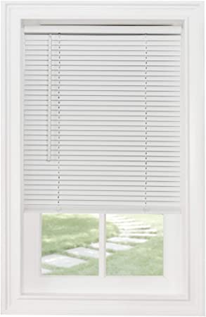 Photo 1 of Achim Home Furnishings Cordless Morningstar 1" Light Filtering Mini Blind, Width 30inch, Pearl White
