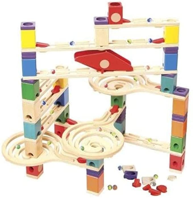 Photo 1 of Hape Quadrilla Wooden Marble Run Construction - Vertigo - Quality Time Playing Together Wooden Safe Play - Smart Play for Smart Families,Multicolor
