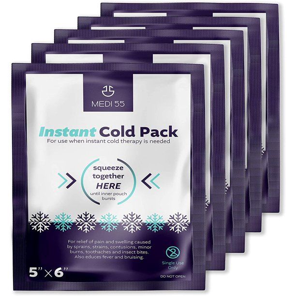 Photo 1 of Instant Cold Packs - Pack of 24 (5&quot; x 6&quot;) Disposable Cold Compress Therapy Instant Ice Pack for Injuries, First Aid, Pain Relief for Tooth Aches, Swelling, Sprains, Bruises, Inse
