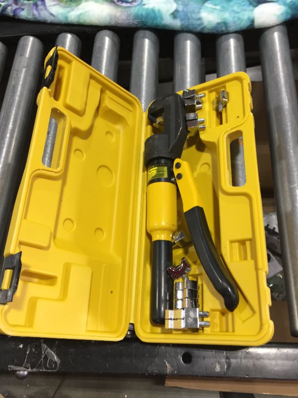 Photo 2 of 10 Tons Hydraulic Wire Battery Cable Lug Terminal Crimper Crimping Tool With 9 Pairs of Dies
