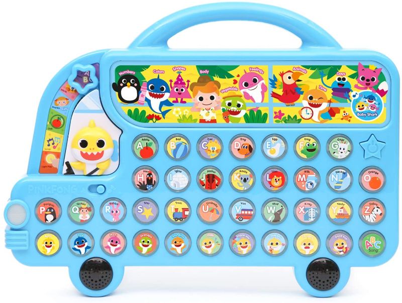 Photo 1 of Pinkfong Baby Shark ABC Alphabet Bus (2nd Edition) Sound Pad | Premium Interactive Electronic Toy, Music Pad | Learning & Education Toys, Gifts for Kids and Toddlers
