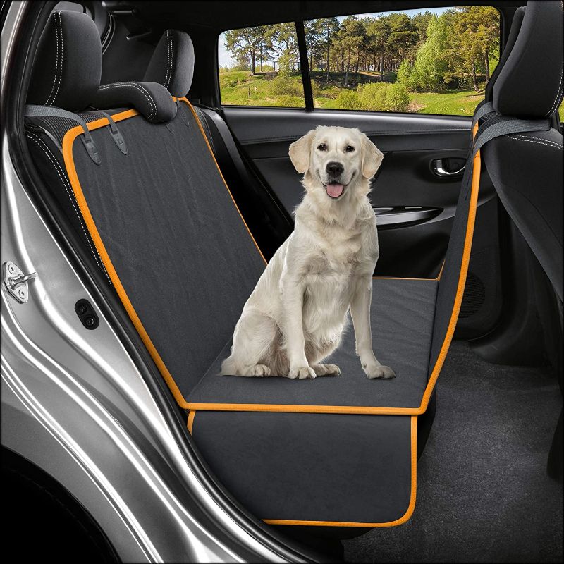 Photo 1 of Active Pets Dog Back Seat Cover Protector Waterproof Scratchproof Hammock for Dogs Backseat Protection Against Dirt and Pet Fur Durable Pets Seat Covers for Cars & SUVs
