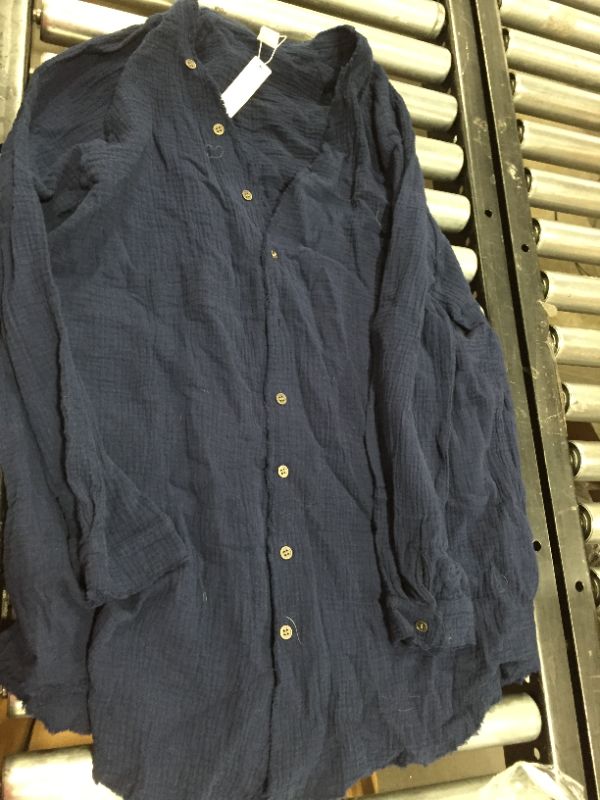 Photo 1 of Blue button up shirt. Large