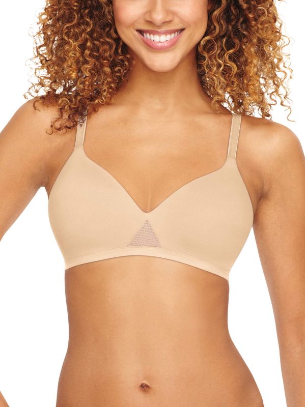 Photo 1 of Hanes Women's Oh So Light Foam ComfortFlex Fit Wirefree Bra Nude S
