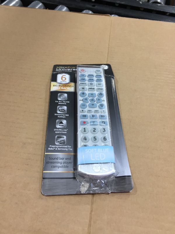 Photo 1 of GE 6-Device Universal Remote Control, Backlit, Silver, 33712
