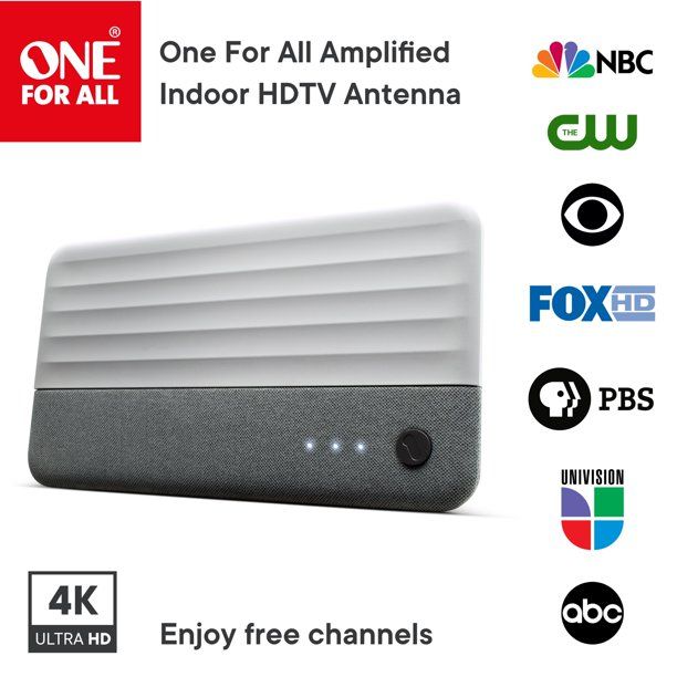 Photo 1 of One For All 14450 Amplified Indoor TV Antenna - Supports 4K 1080p
