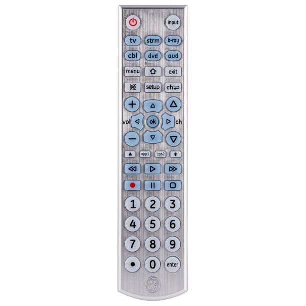 Photo 1 of GE 6-Device Universal Remote Control, Backlit, Silver, 33712
