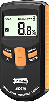 Photo 1 of [Pinless Wood Moisture Meter] Dr.meter Upgraded Version Inductive Pinless Tools Intelligent Moisture Meter Digital Moisture Meter for Wood (Range 4% - 80% RH; Accuracy: 0.5%), MD918
