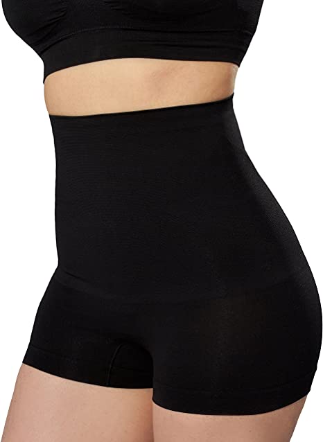 Photo 1 of Shapermint High Waisted Body Shaper Boyshorts Tummy Control Waist Slimming and Back Smoothing Shapewear for Women Plus Size
