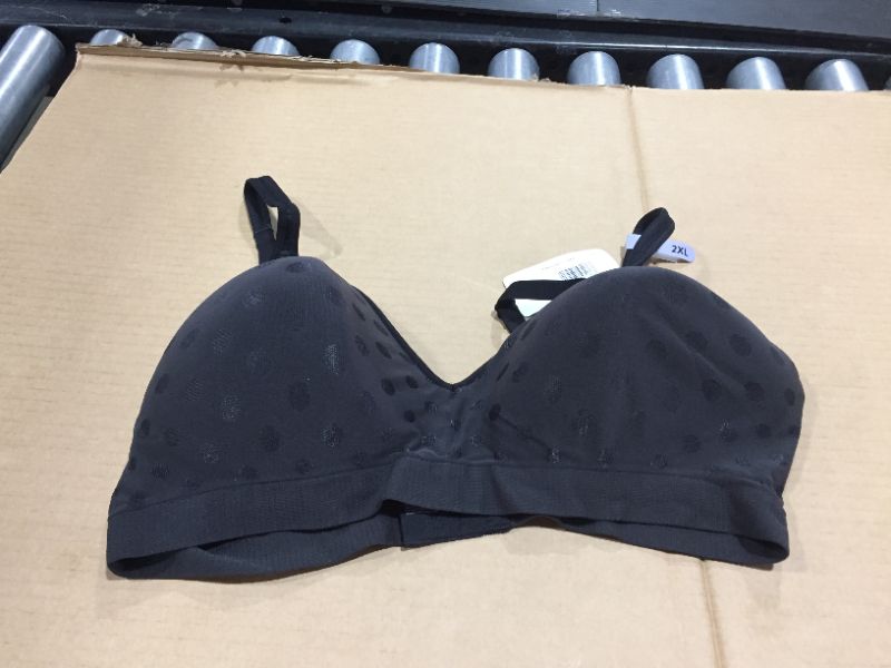 Photo 2 of Hanes Perfect Coverage ComfortFlex Fit Wirefree Bra Black 2XL Women's
