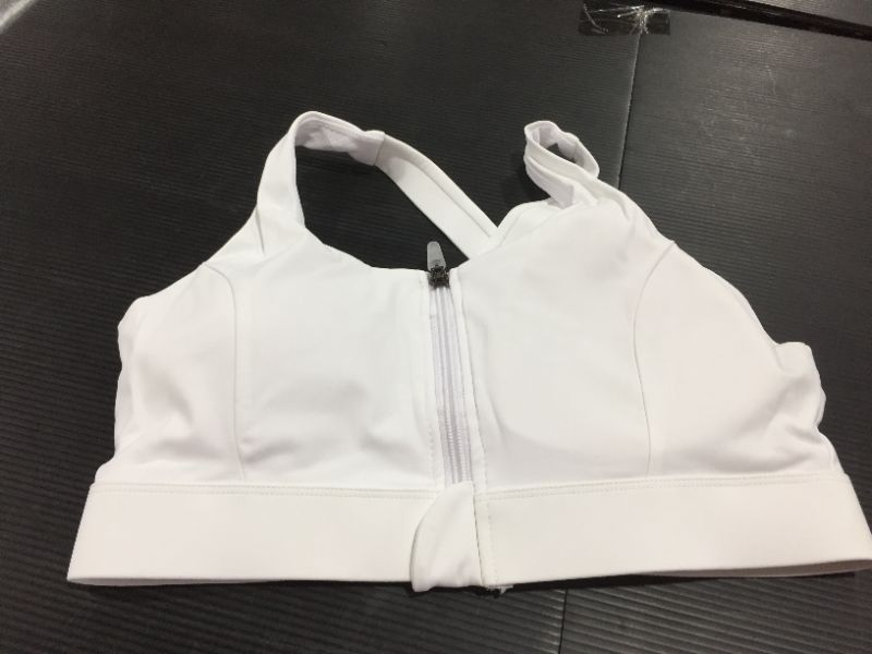 Photo 2 of Cordaw Zipper in Front Sports Bra High Impact Strappy Back Support Workout Top
