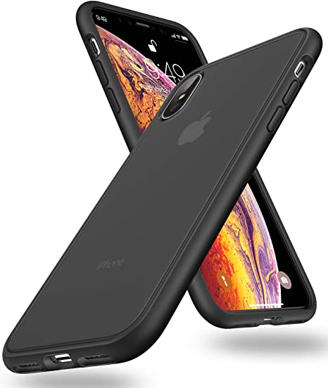 Photo 1 of Humixx Shockproof Series iPhone X Case/iPhone Xs Case, [Military Grade Drop Tested] [Upgrading Material] Translucent Matte Case with Soft Edge, Heavy Duty Protective Case, 5.8 Inch Black
