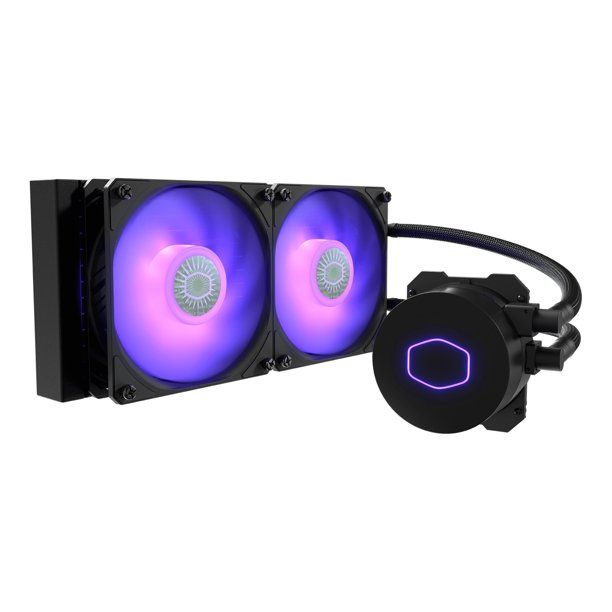 Photo 1 of Cooler Master MasterLiquid ML240L RGB V2, Close-Loop AIO CPU Liquid Cooler, 240 Radiator, Dual SickleFlow 120mm, RGB Lighting, 3rd Gen Dual Chamber Pump for AMD Ryzen/Intel LGA1151
