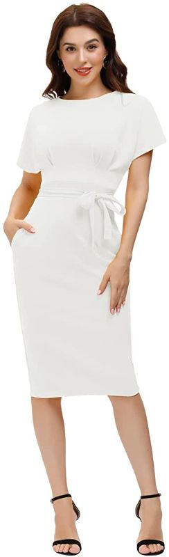 Photo 1 of JASAMBAC Women's Bodycon Pencil Dress Office Wear to Work Dresses with Pocket Belt
SIZE 3XL