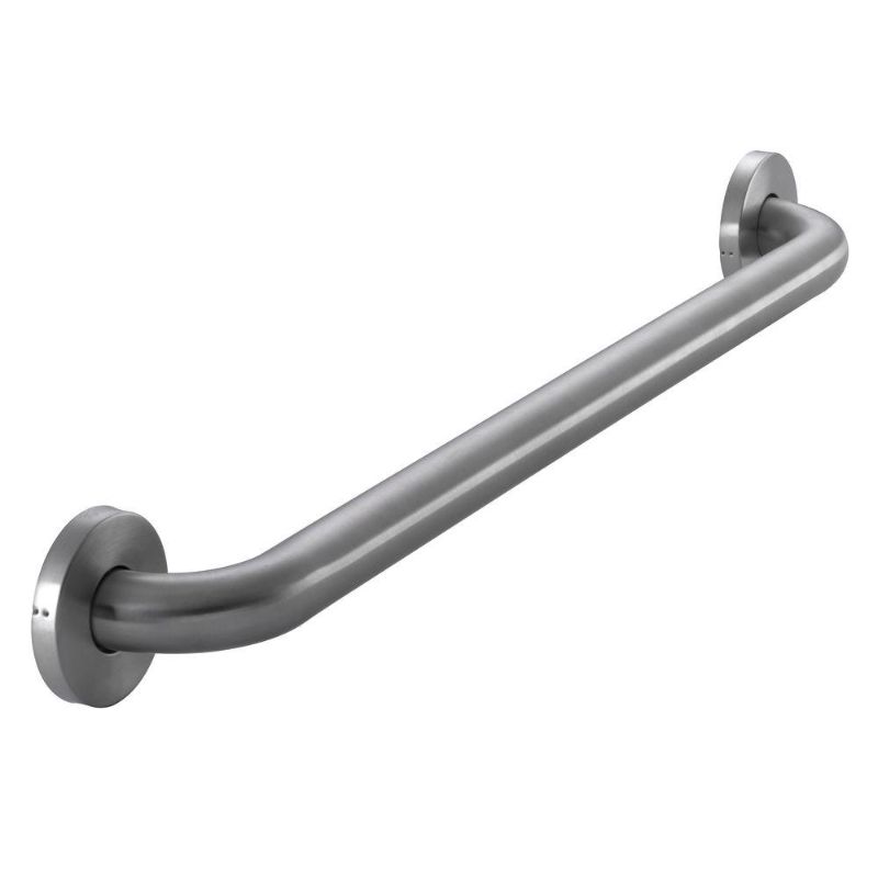 Photo 1 of 24 in. X 1-1/4 in. Concealed Screw ADA Compliant Grab Bar in Brushed Stainless Steel
