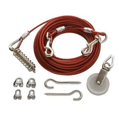 Photo 1 of 1/8 in. X 75 Ft. Galvanized Dog Run Exerciser Kit
