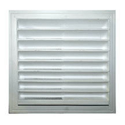 Photo 1 of 18 in. x 24 in. Plastic Wall Louver Static Vent in White
