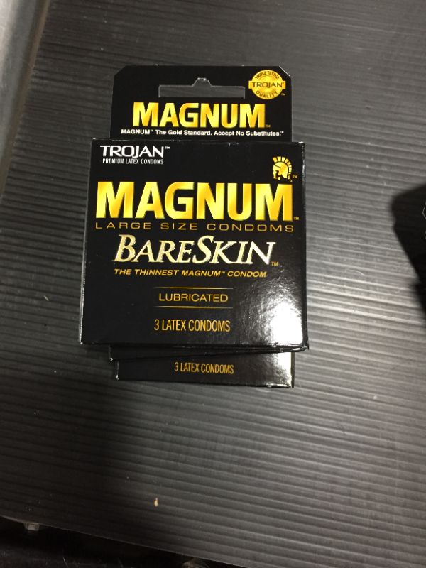 Photo 2 of ( 3 in pack) Trojan™ Magnum™ Bareskin™ Condom 3 ct Box.
