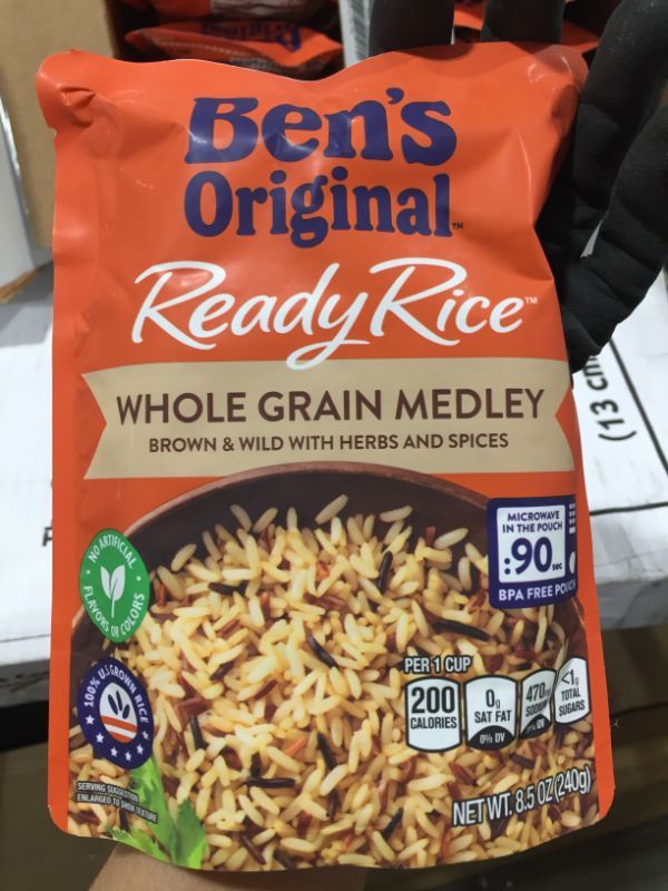 Photo 2 of (18 Pack) BEN'S ORIGINAL Ready Whole Grain Medley Pouch Brown & Wild Rice, 8.5 oz. BB MAY 2022
