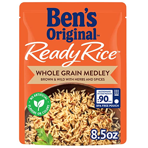 Photo 1 of (18 Pack) BEN'S ORIGINAL Ready Whole Grain Medley Pouch Brown & Wild Rice, 8.5 oz. BB MAY 2022
