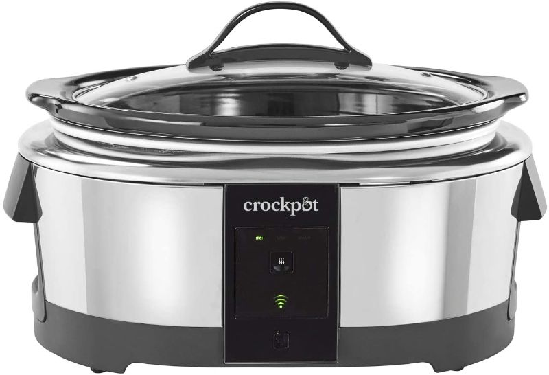 Photo 1 of Crock-Pot Slow Cooker Works with Alexa 6-Quart Programmable Stainless Steel 2139005, A Certified for Humans Device
