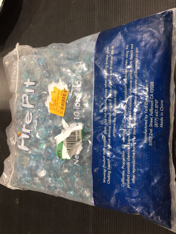 Photo 2 of 10 lbs. of Tahitian Blue 1/2 in. Semi Reflective Fire Glass Beads
