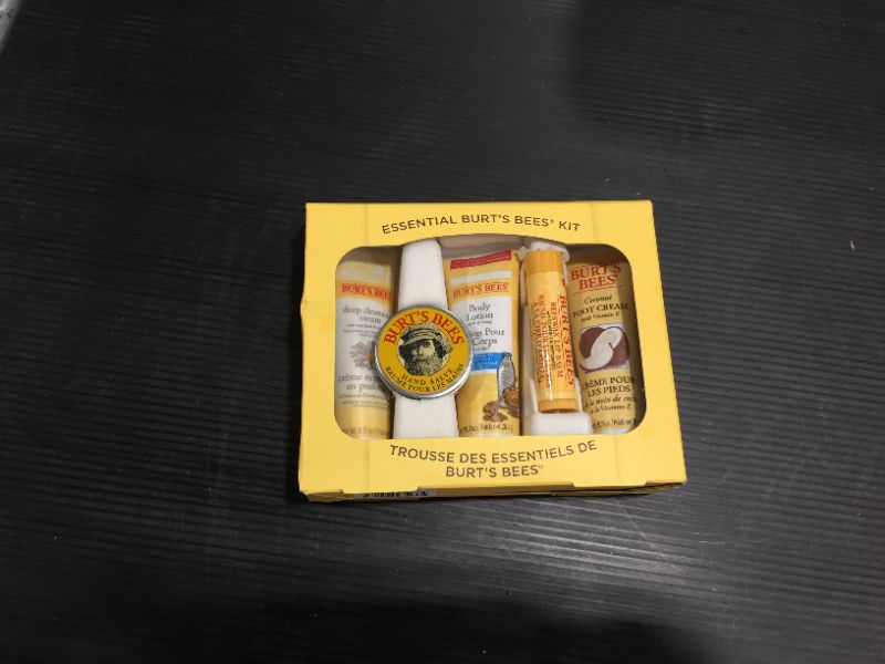 Photo 2 of Burt's Bees Gift Set, 5 Essential Prodcuts, Deep Cleansing Cream, Hand Salve, Body Lotion, Foot Cream & Lip Balm, Travel Size
