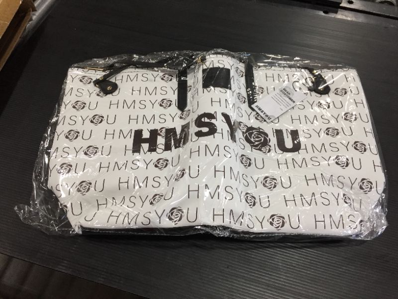 Photo 2 of HMSYOU Large Tote Bag, Best Tote Bag for Women. Large Capacity Laptop Tote Ideal for Travel, Airplane, Office & Diaper - Advanced Faux Leather Excellent Waterproof Ability.(Letter)
