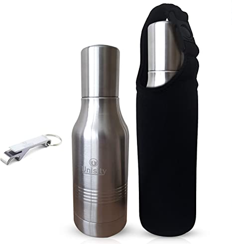 Photo 1 of Beer Bottle Cooler | Double Wall Insulated Beer Bottle Holder Stainless Steel Fits 12 oz. Standard and Long-Neck Bottles Great Christmas Gift ! BONUS Carry Bag,Bottle Opener and a Gift Box
