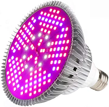 Photo 1 of 100W Led Grow Light Bulb Full Spectrum,Plant Light Bulb with 150 LEDs for Indoor Plants,E26/E27 Socket,Grow Lamp for Hydroponic Indoor Garden Greenhouse Succulent Veg Flower (100W 1Pack)
