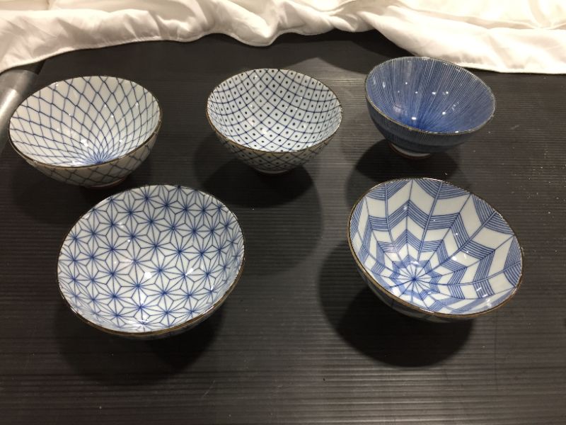 Photo 1 of 5 Piece Bowl Set Blue and White