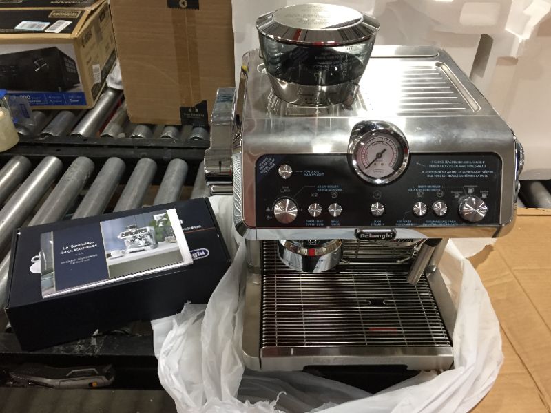 Photo 2 of De'Longhi La Specialista Espresso Machine with Sensor Grinder, Dual Heating System, Advanced Latte System & Hot Water Spout for Americano Coffee or Tea, Stainless Steel, EC9335M
